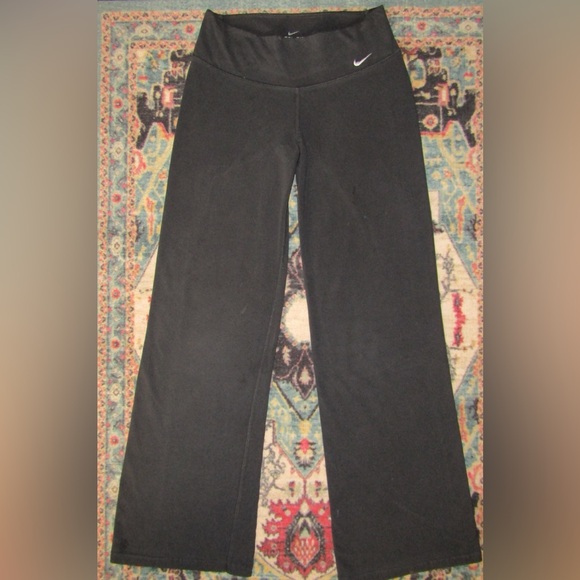 Black Nike Yoga Pants Straight Leg - Picture 1 of 5